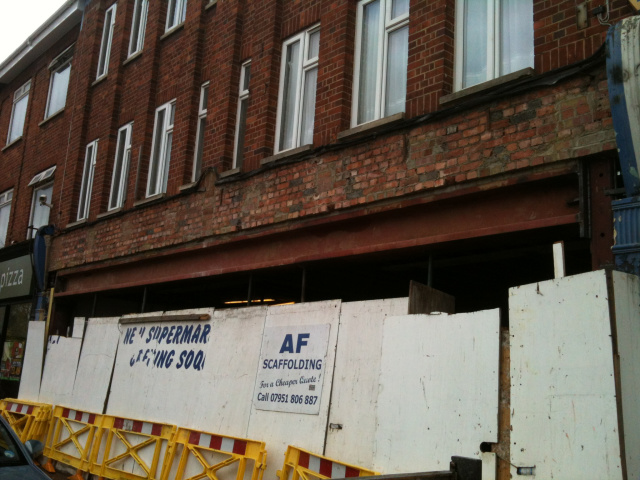 Installation of goal post support beam